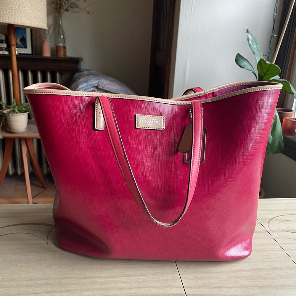 Coach Park Metro Patent Tote Bag